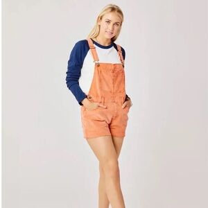 Carve Coral Jason Corduroy Shortalls
